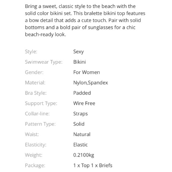 NWT Zanful Lite Pink Halter Tye Fashion Bikini Swim Suit - Picture 7 of 7